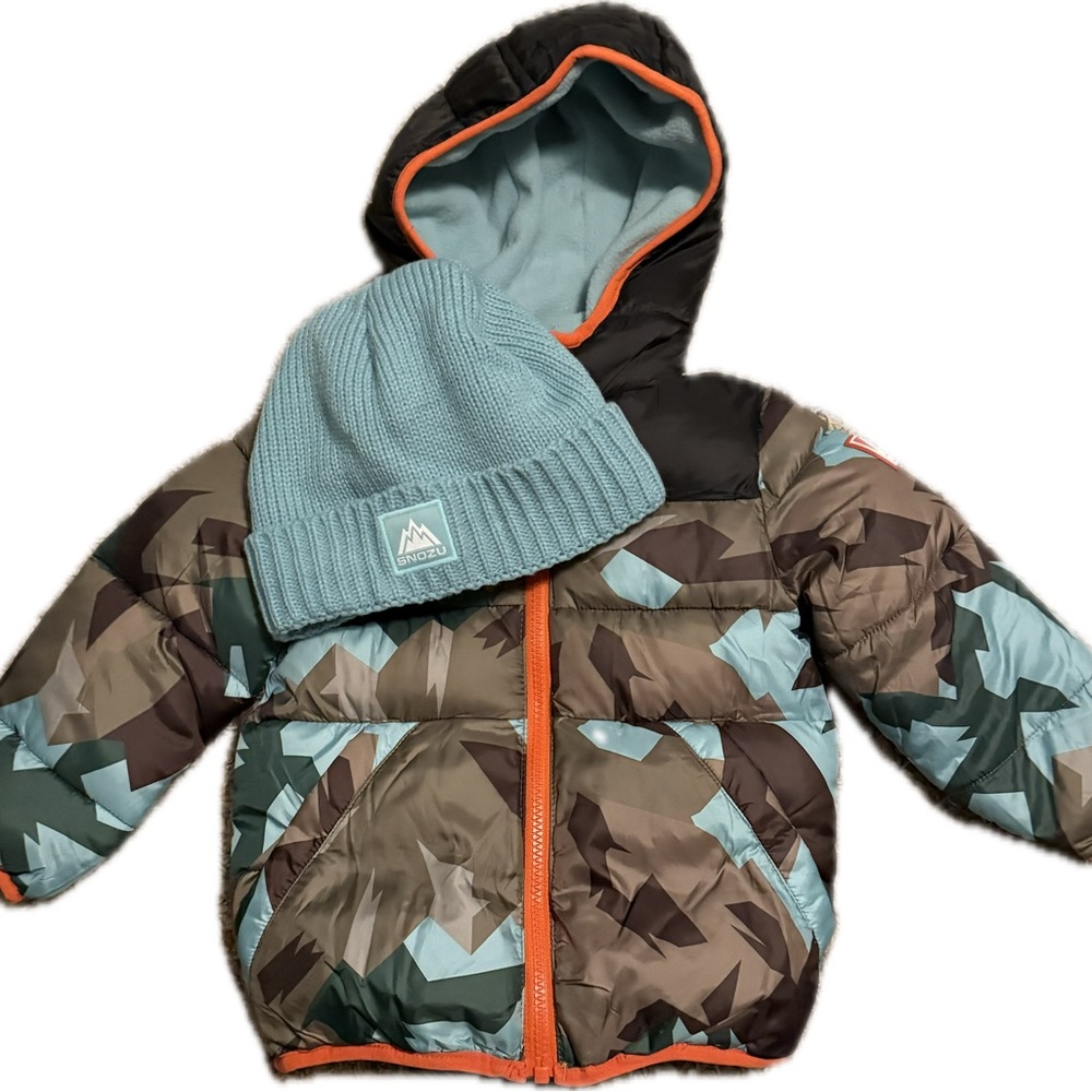 Cold Weather Puffer Jacket with Hat | Snozu | Toddler